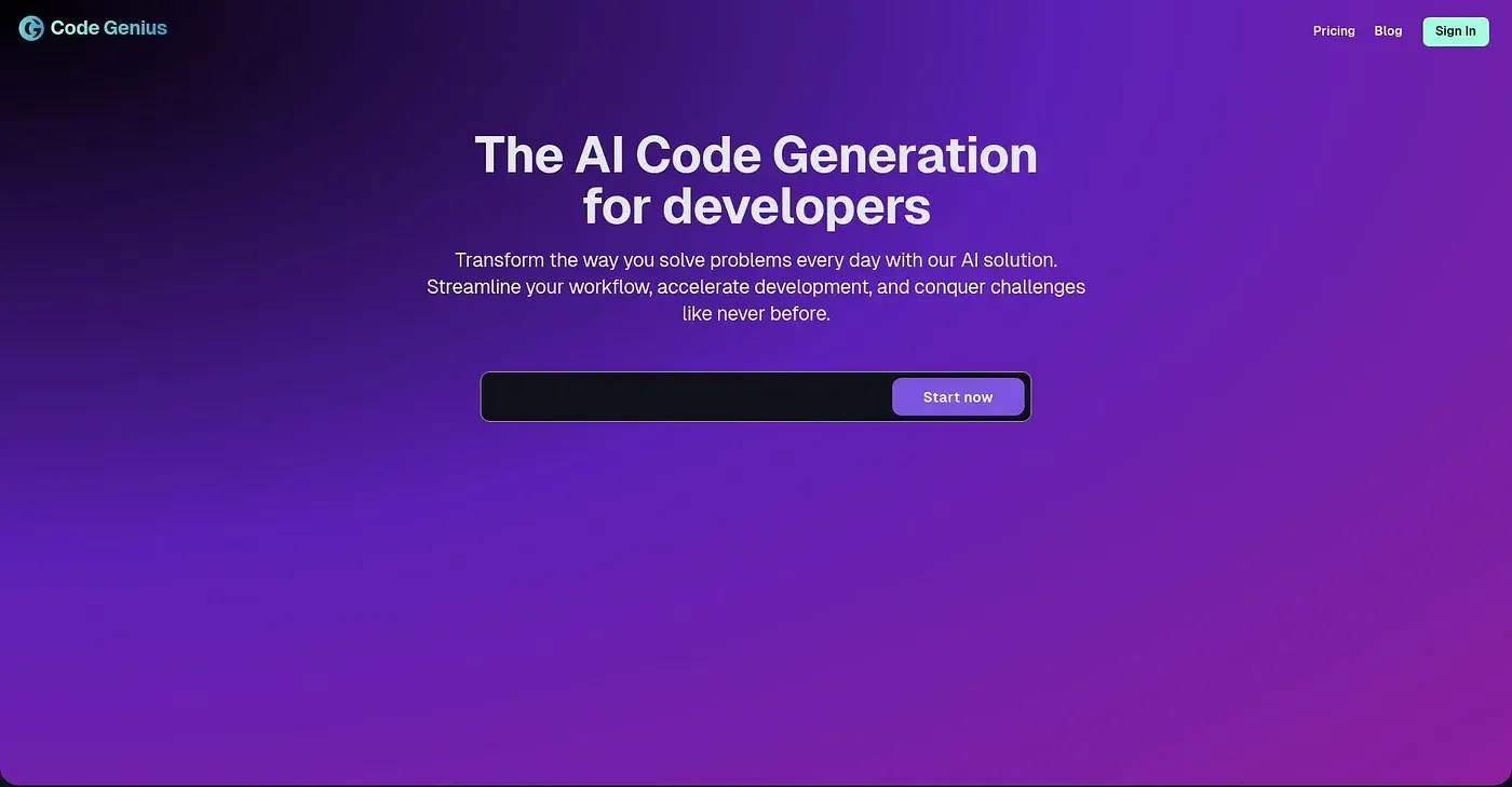 Screenshot of Code Genius