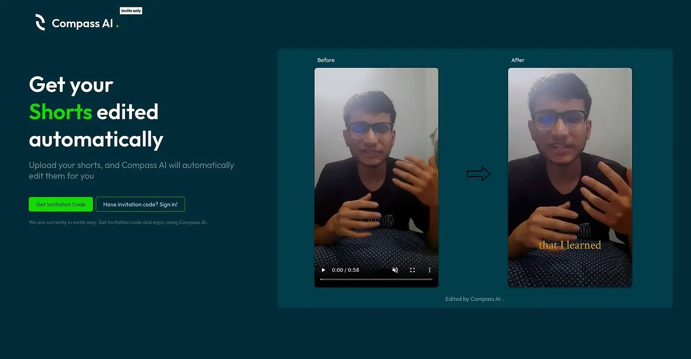 Screenshot of Compass AI