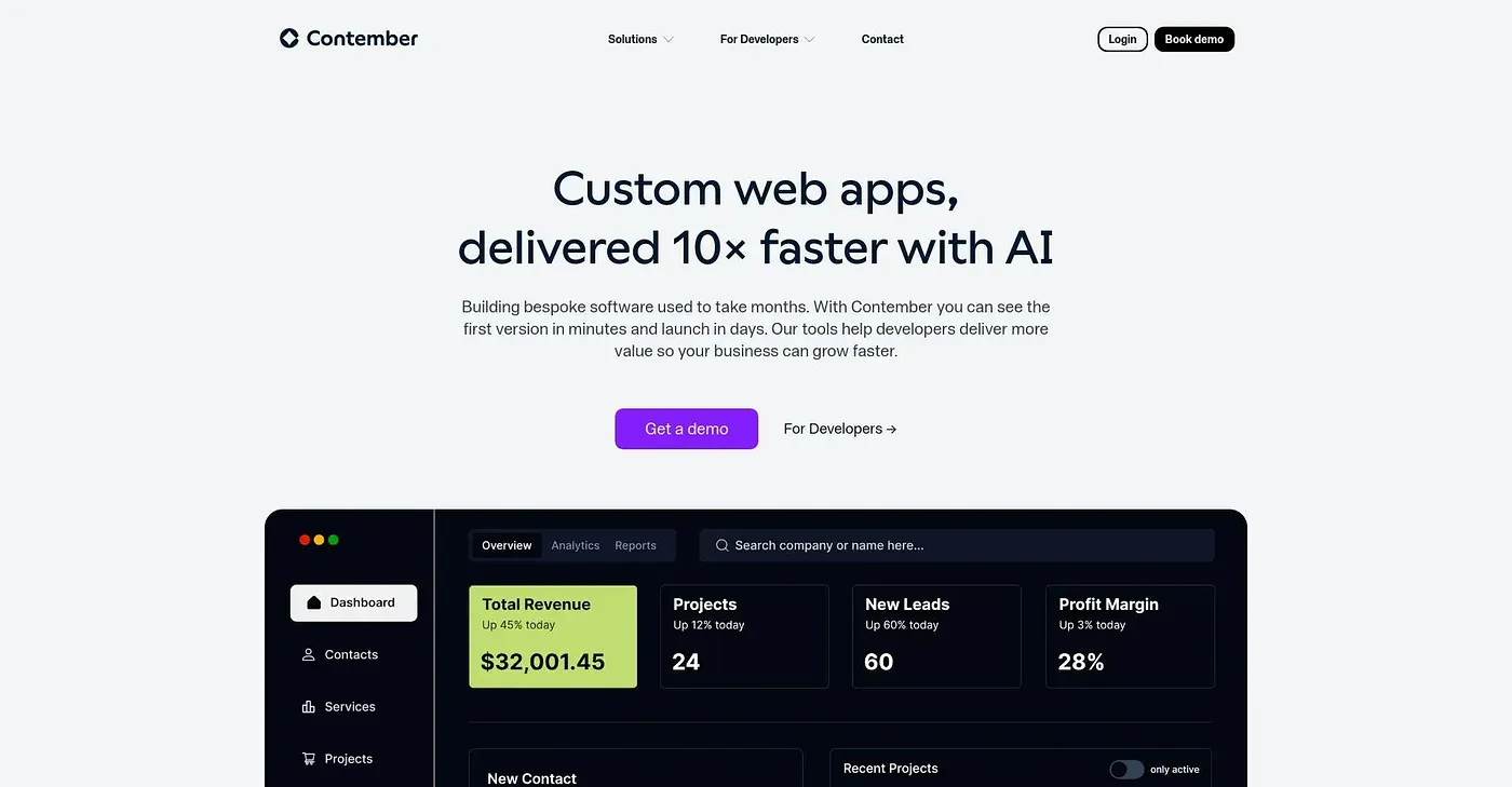 Screenshot of Contember