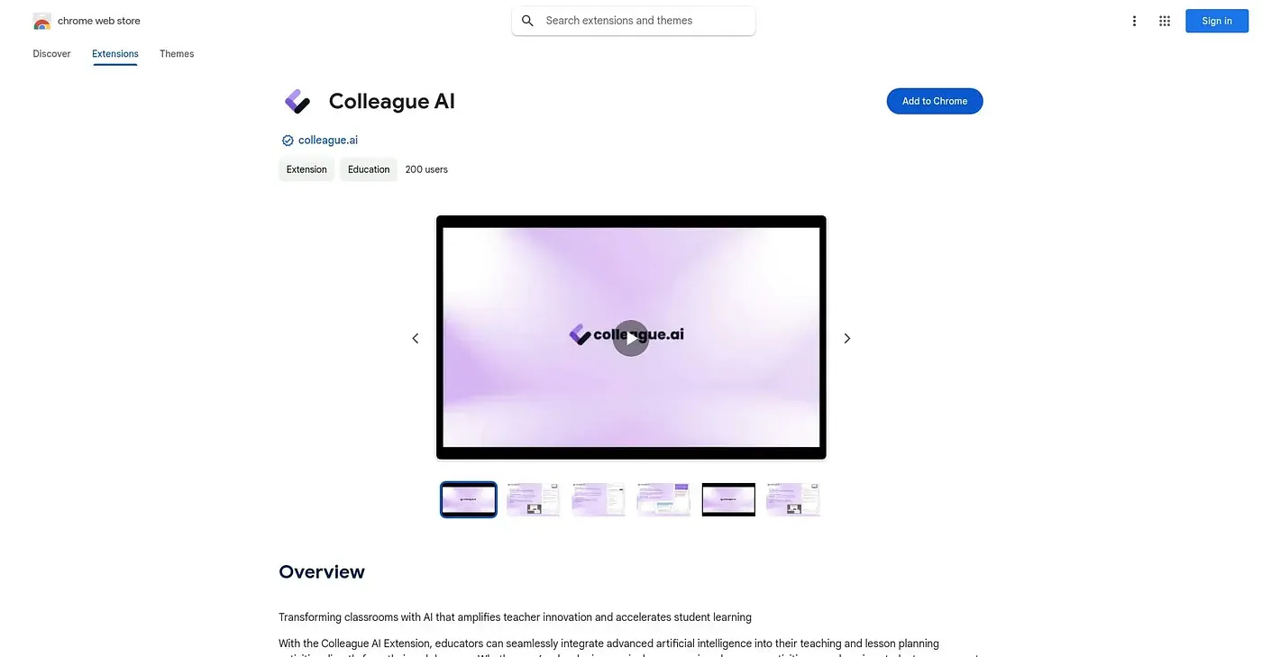 Screenshot of Colleague AI Chrome Extension