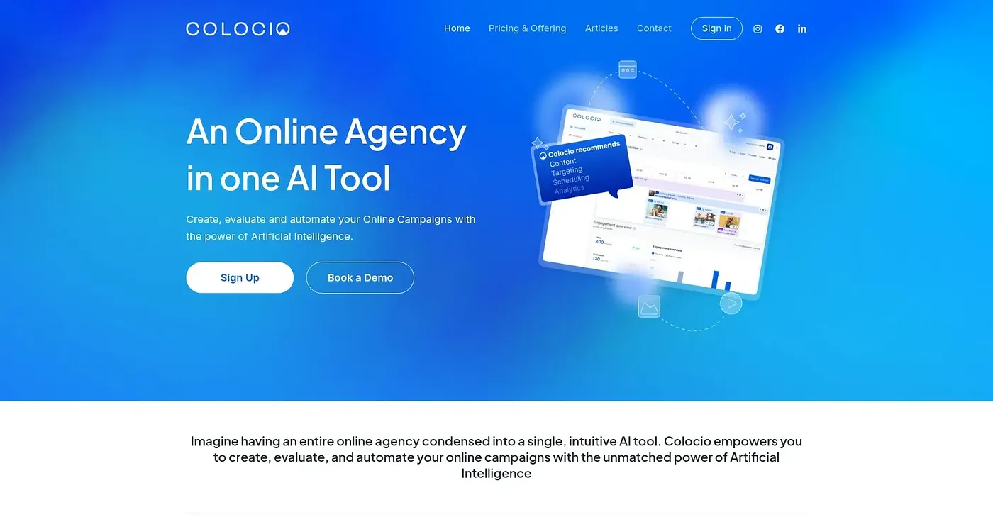Screenshot of Colocio