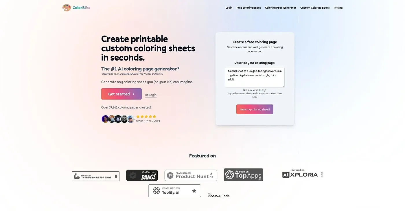 Screenshot of Color Bliss