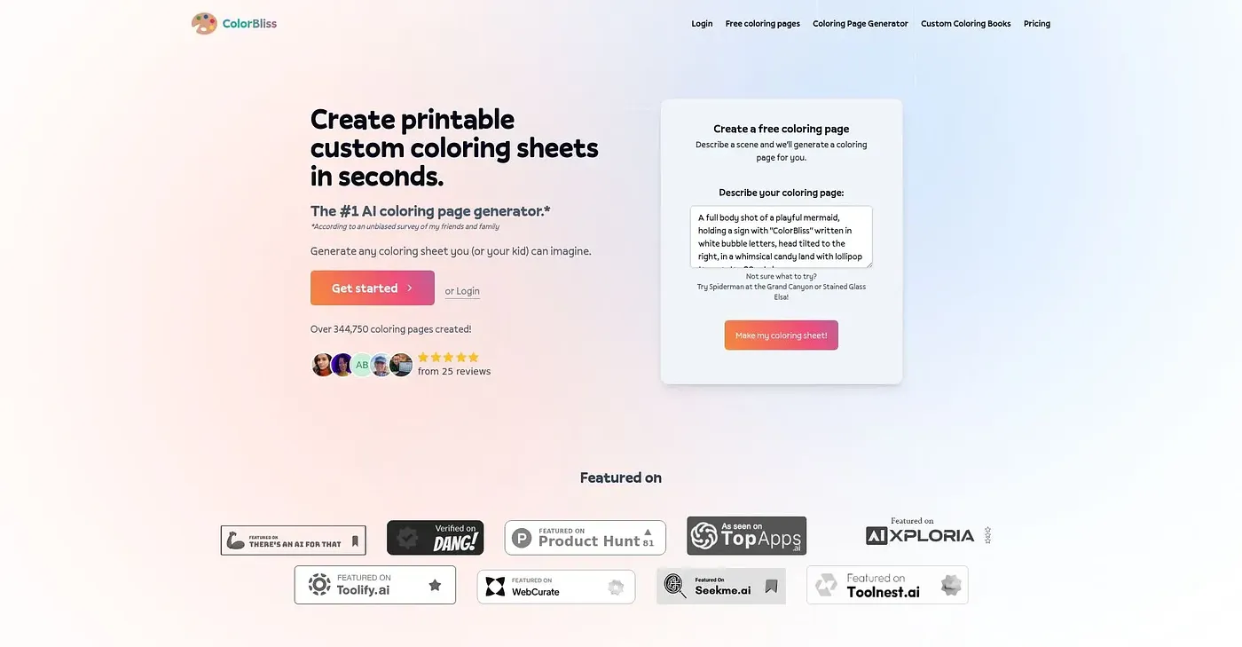 Screenshot of Color Bliss