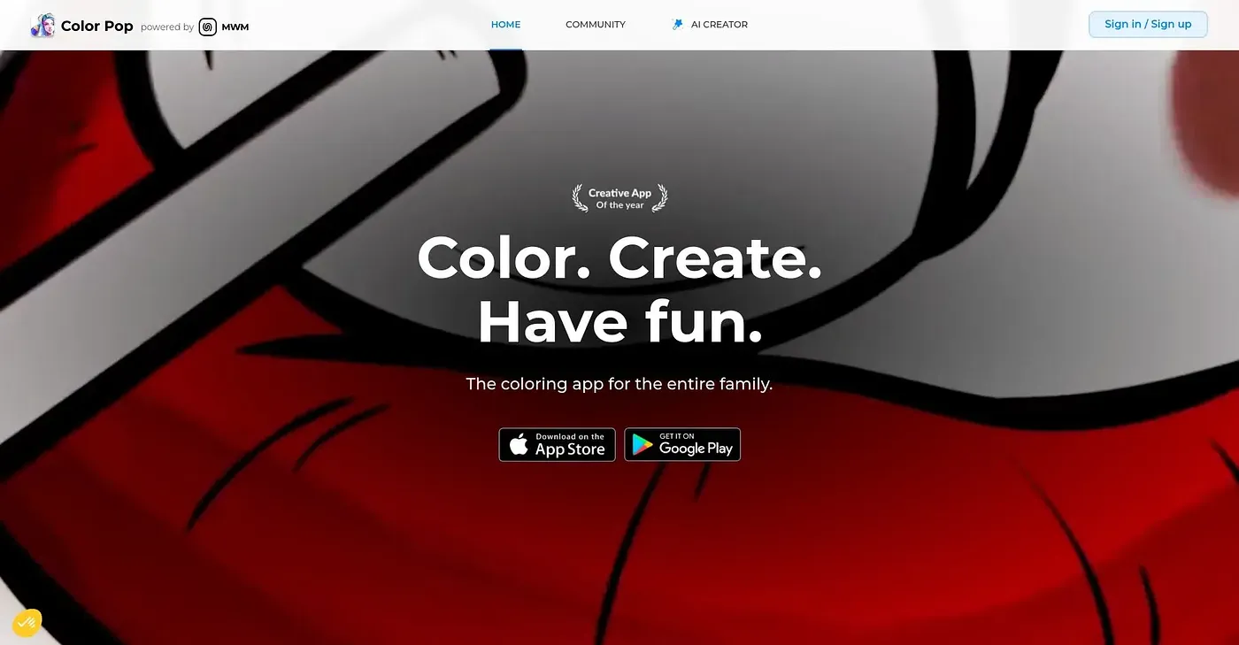 Screenshot of Color Pop