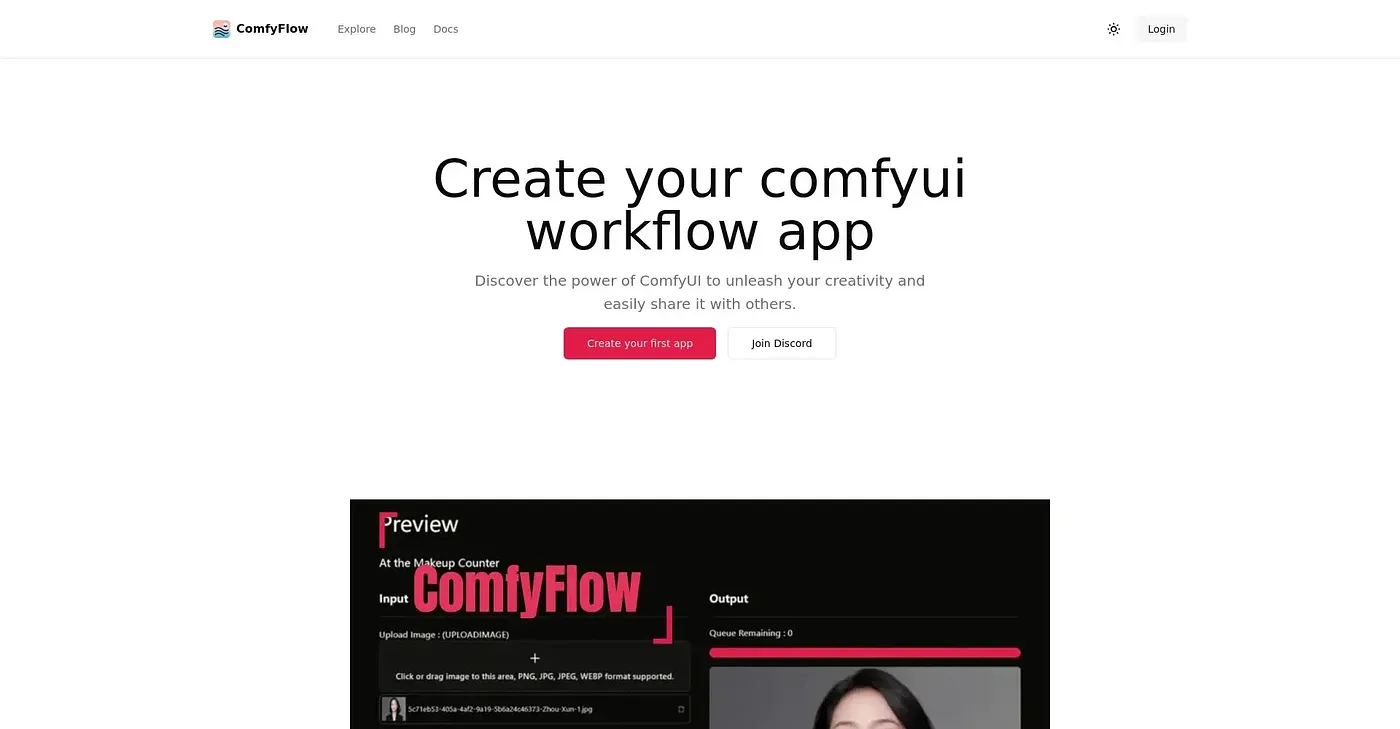 Screenshot of ComfyFlow