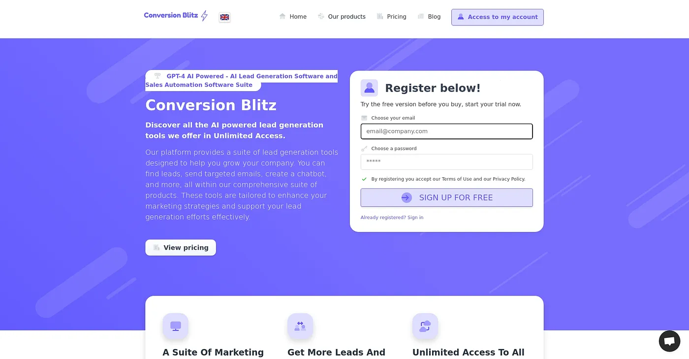 Screenshot of ConversionBlitz