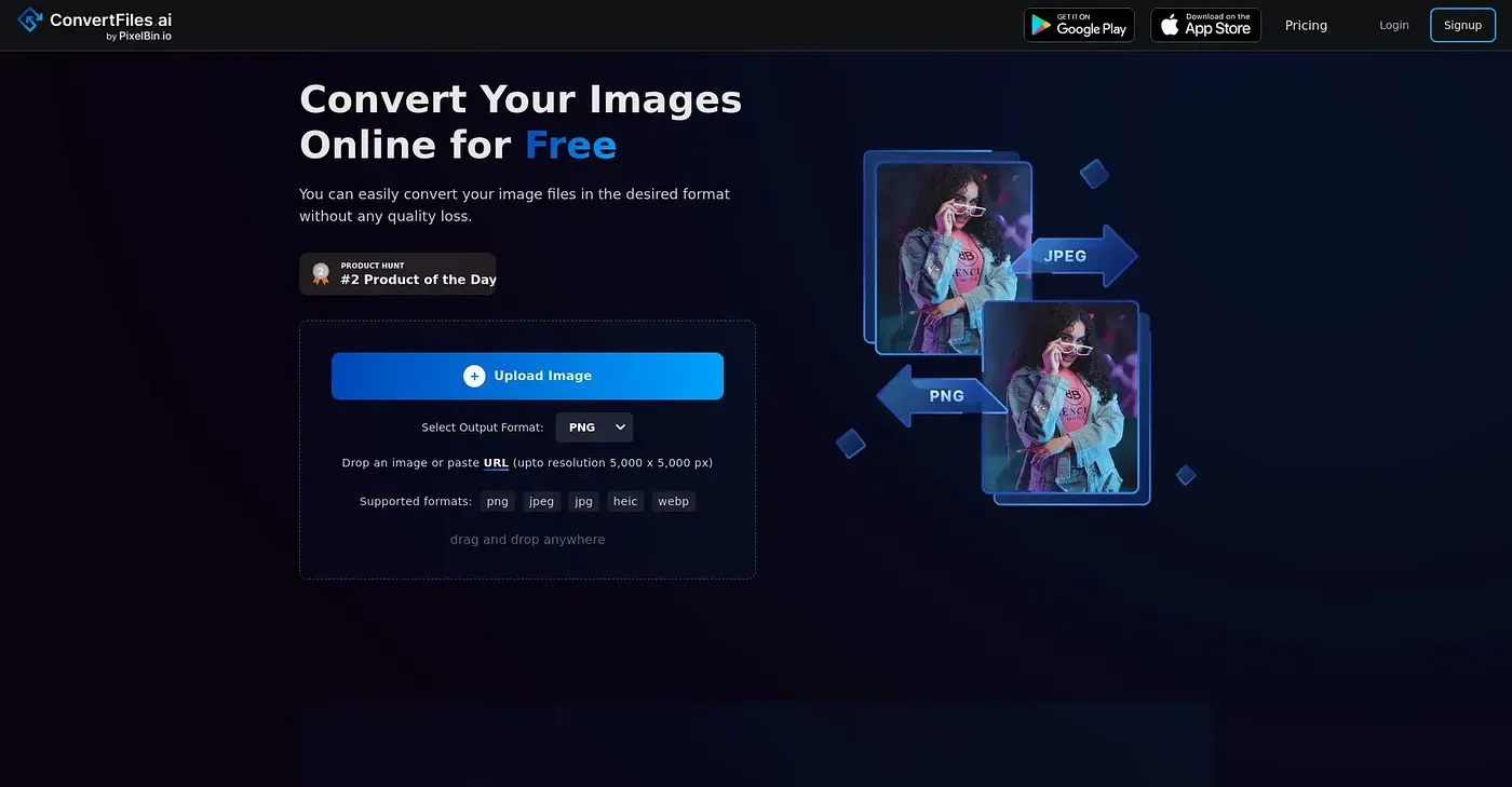 Screenshot of ConvertFiles AI