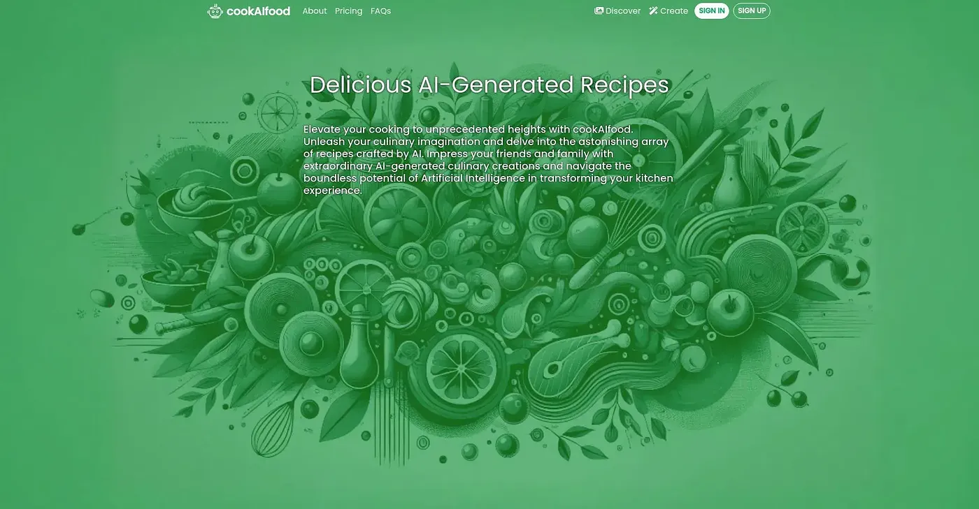 Screenshot of Cook Ai Food