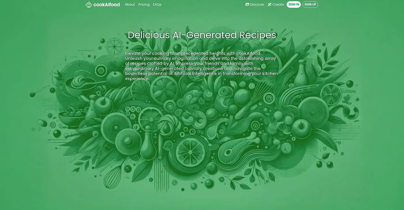 Screenshot of Cook Ai Food