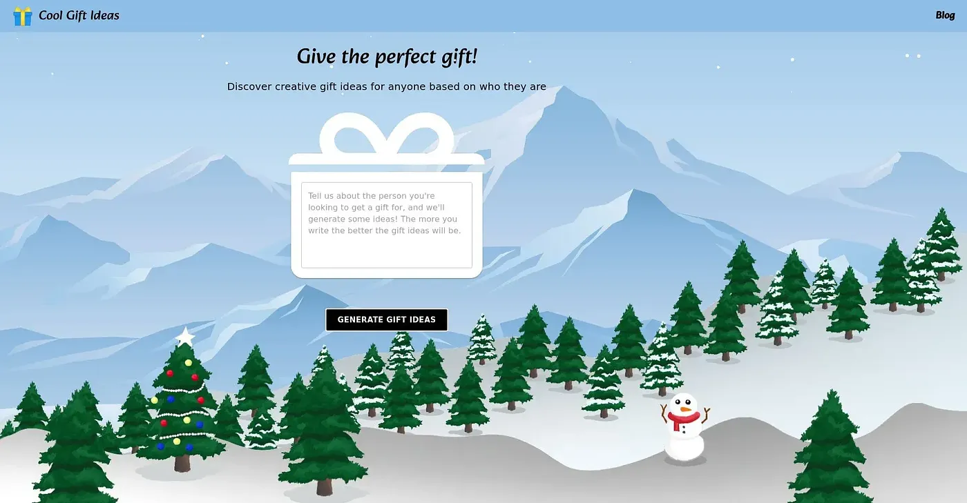 Screenshot of Cool Gift Ideas