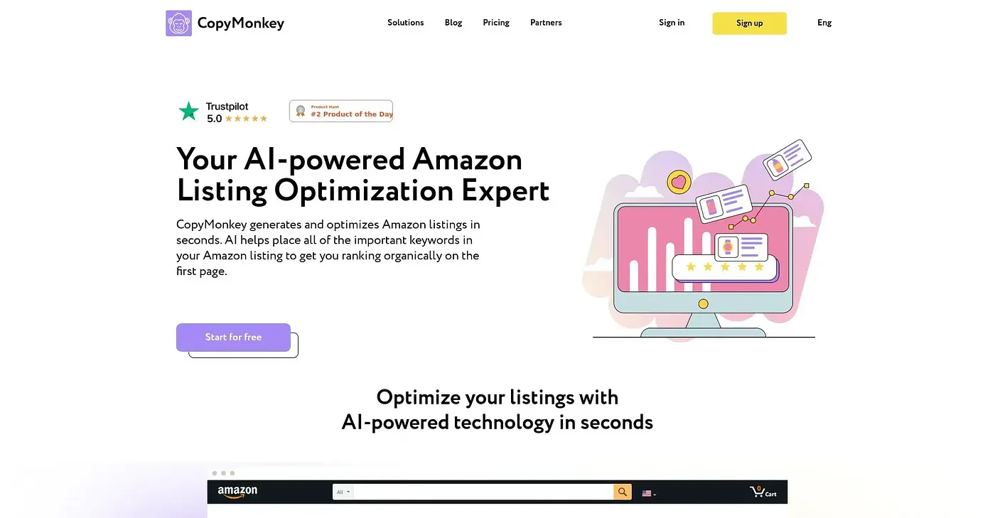 Screenshot of Copy Monkey AI