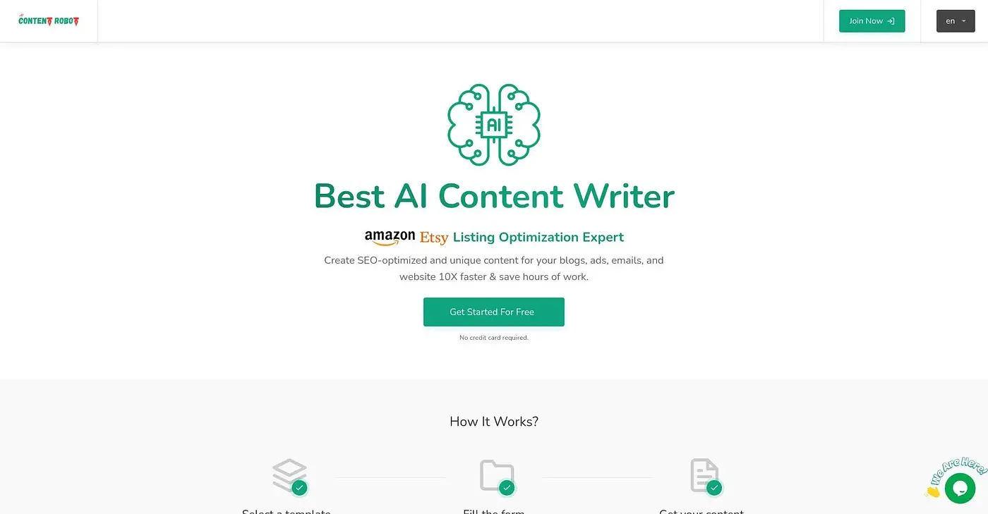 Screenshot of Content Robot