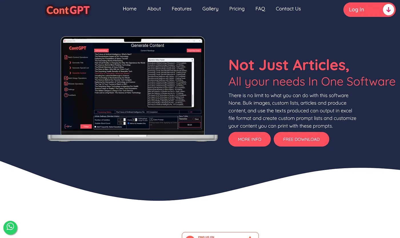 Screenshot of Contgpt