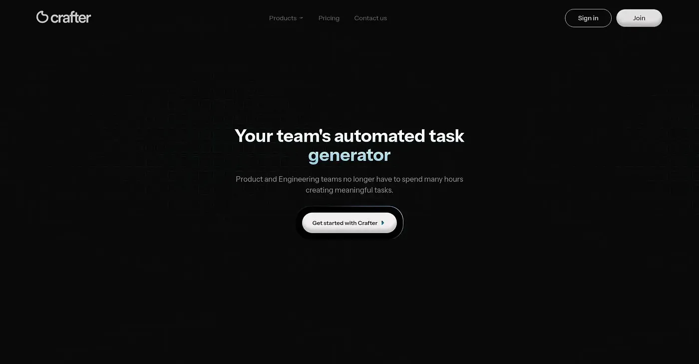 Screenshot of Crafter