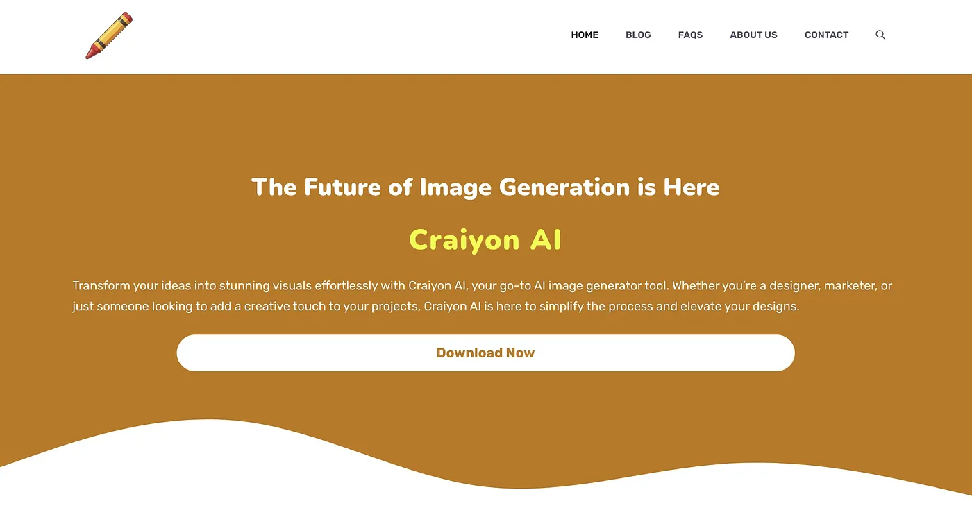 Screenshot of Craiyon