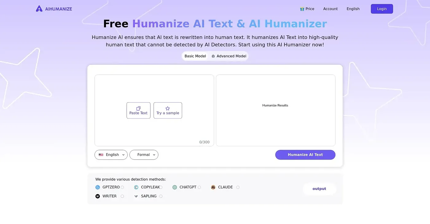 Screenshot of AI Humanize