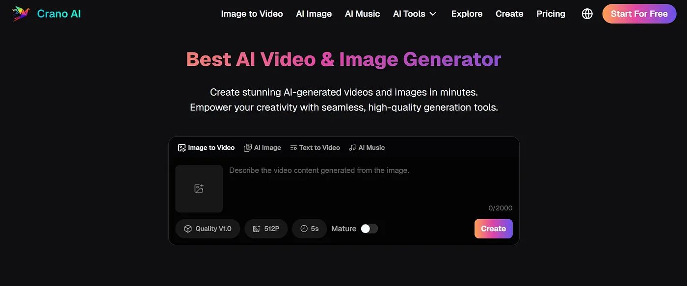 Screenshot of Crano AI
