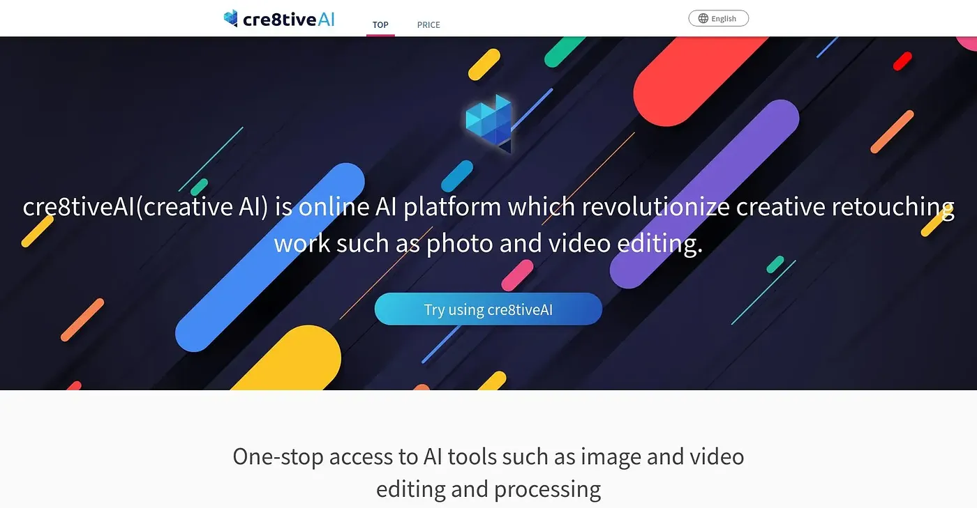 Screenshot of Cre8tive AI