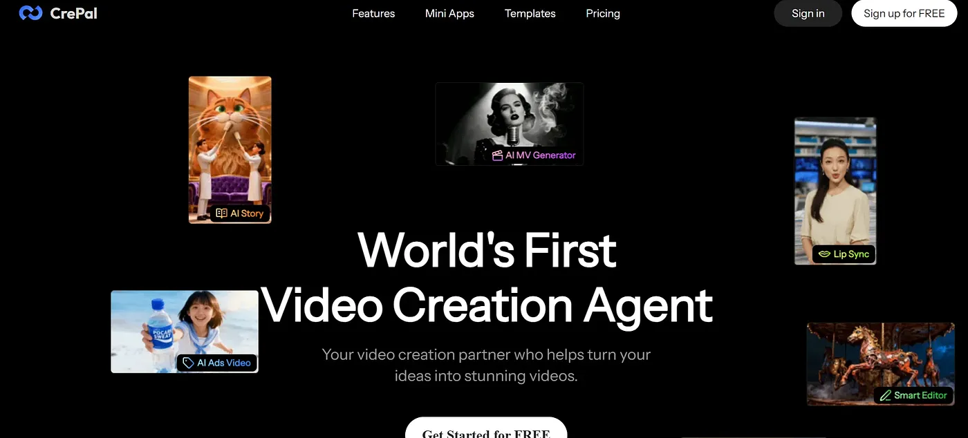 Screenshot of CrePal AI