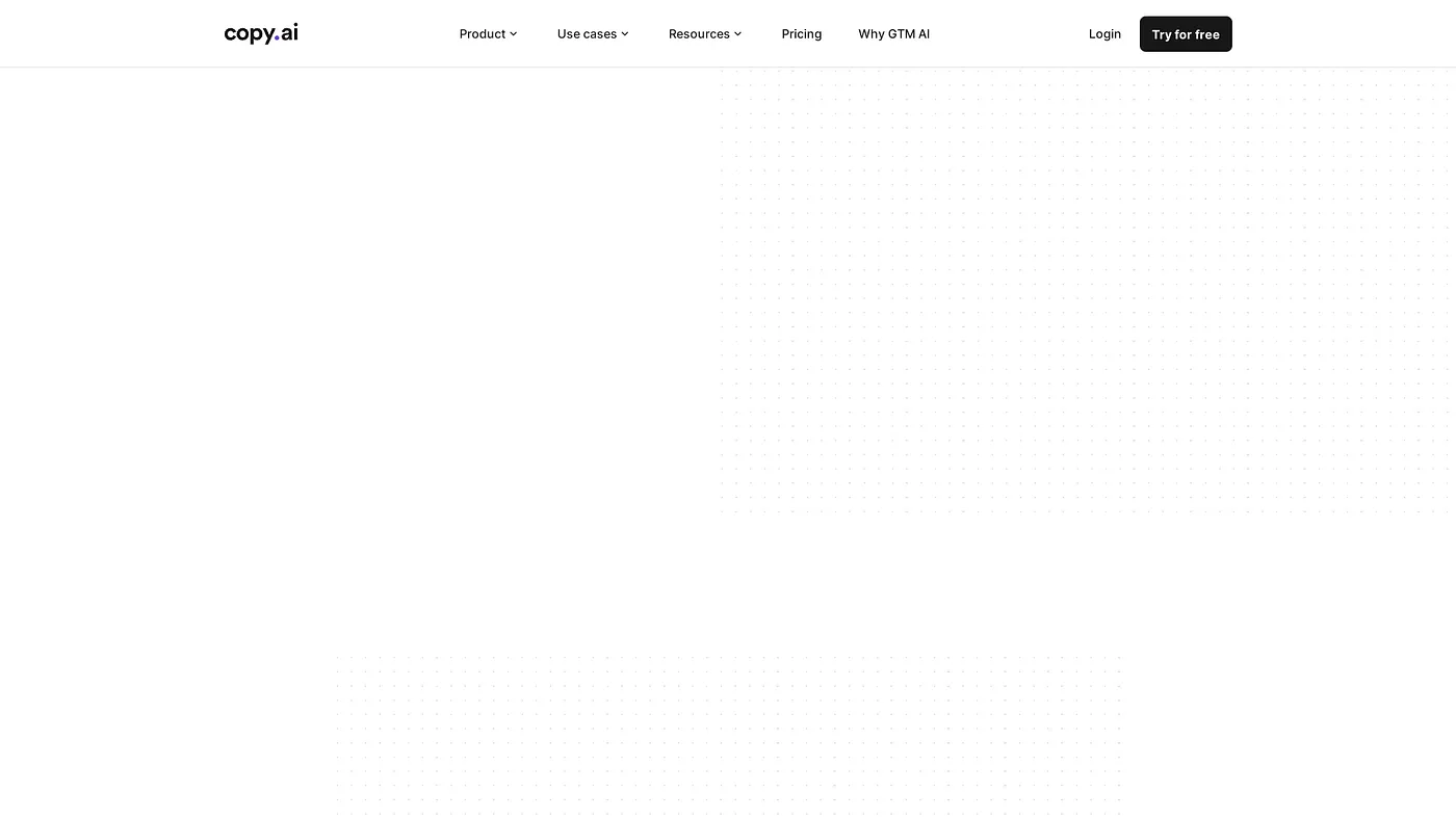 Screenshot of Copy.ai
