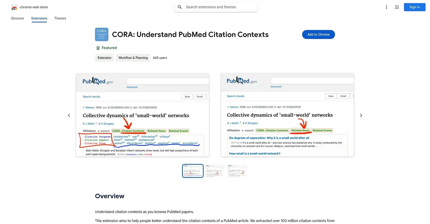 Screenshot of Cora - Chrome Extension