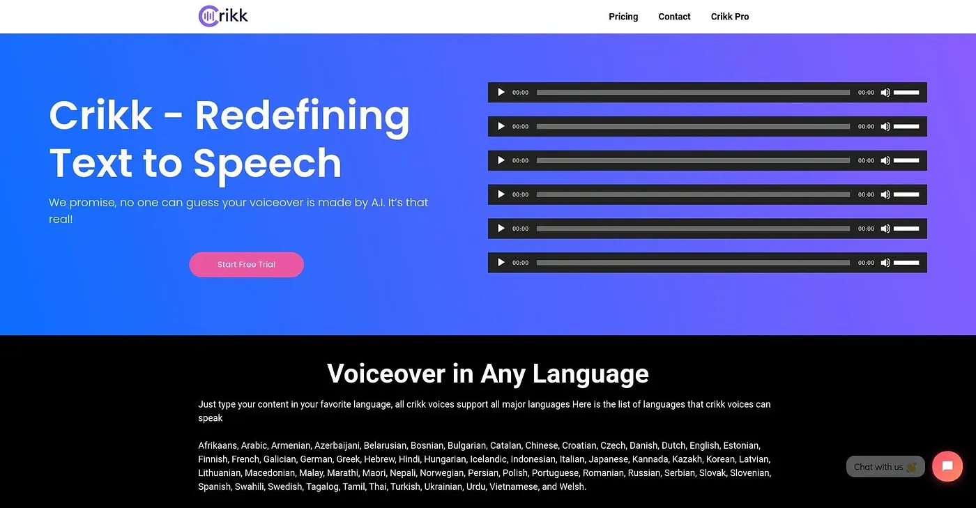 Screenshot of Crikk