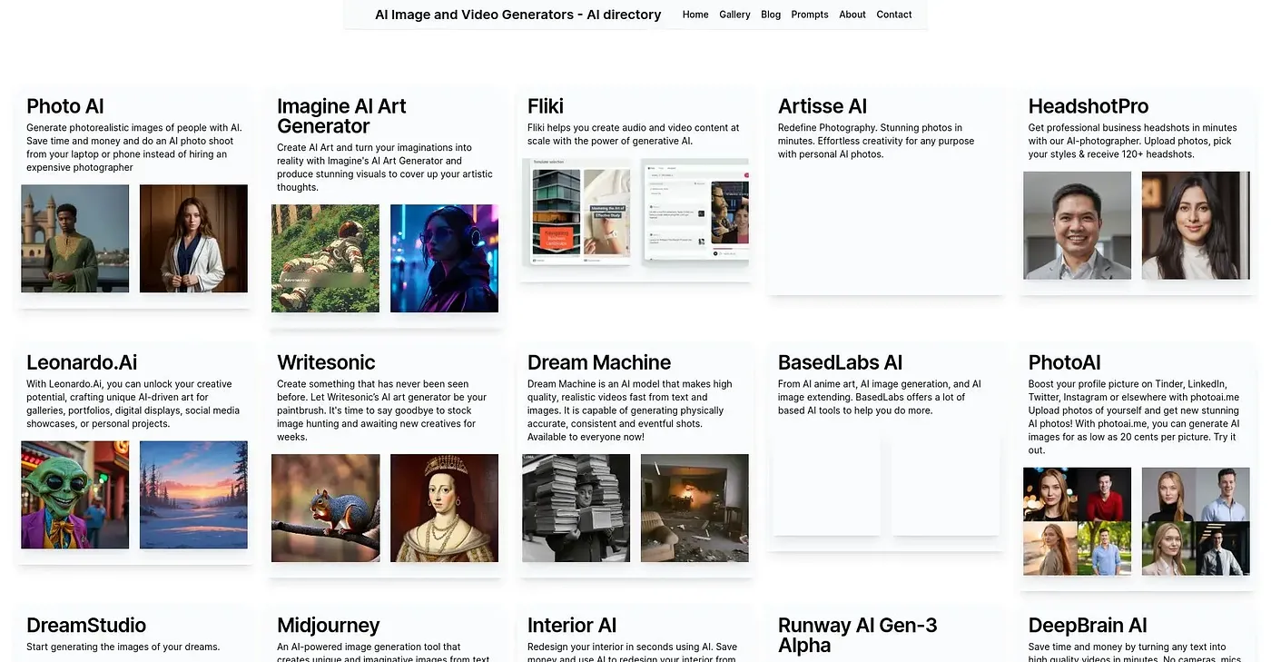 Screenshot of AI Image And Video Generators