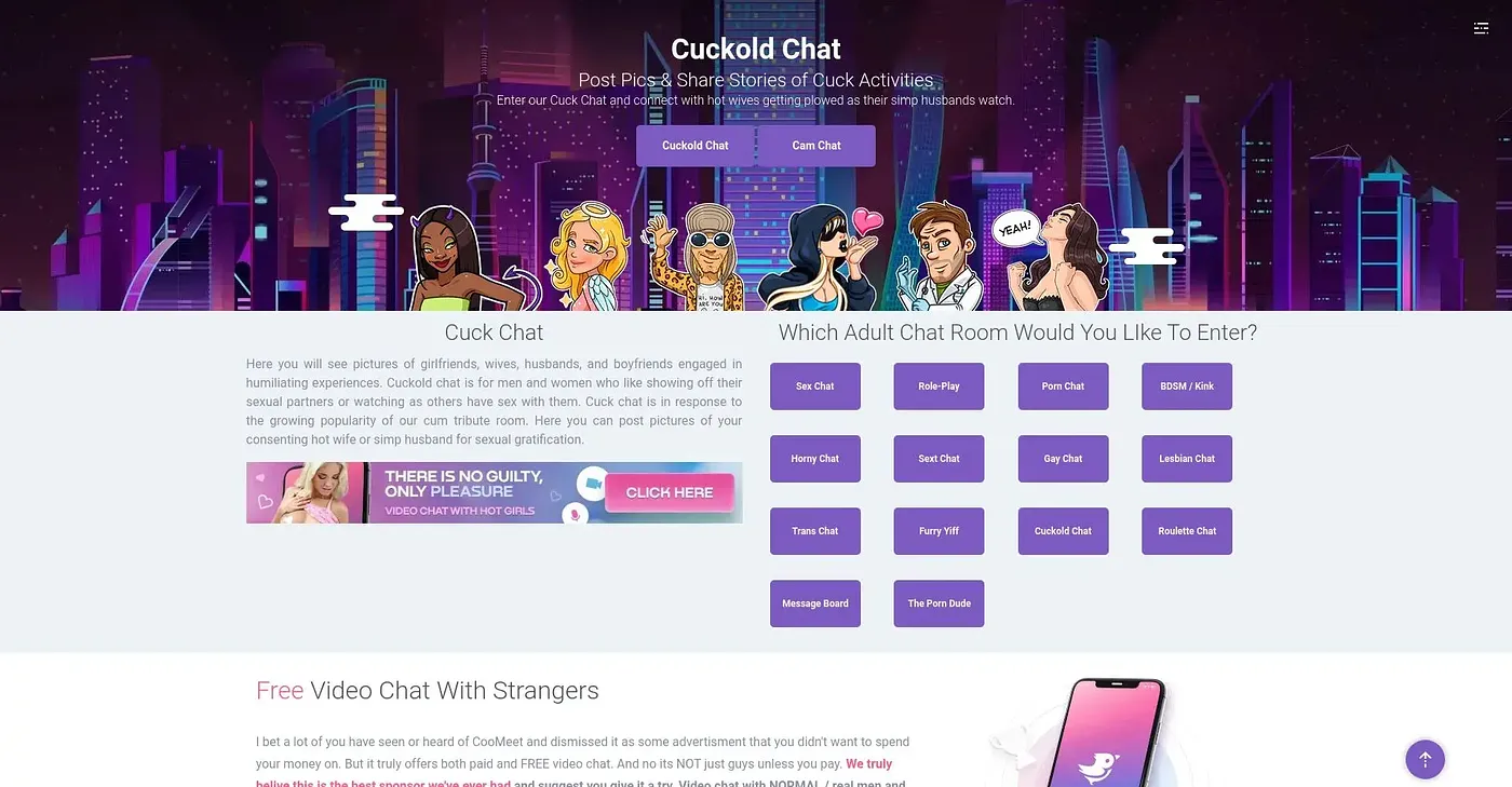 Screenshot of Cuckold Chat