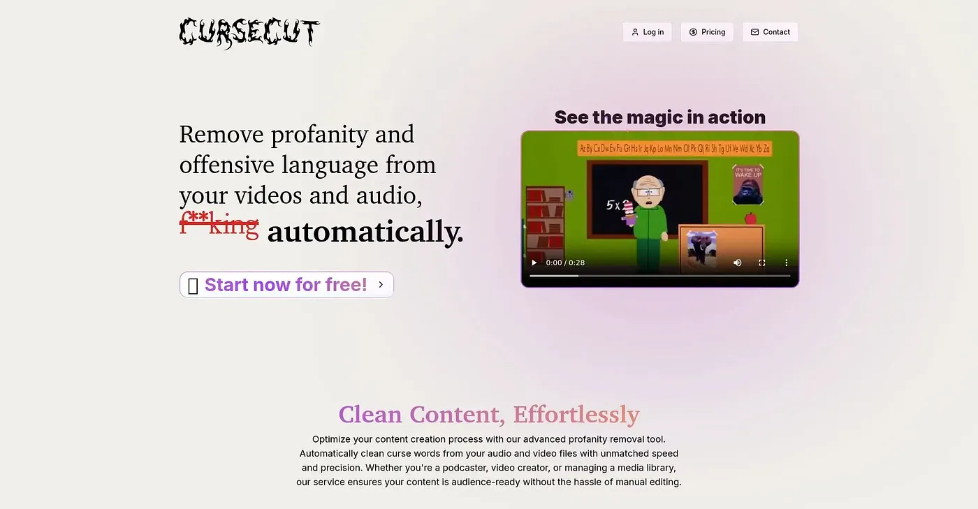 Screenshot of CurseCut