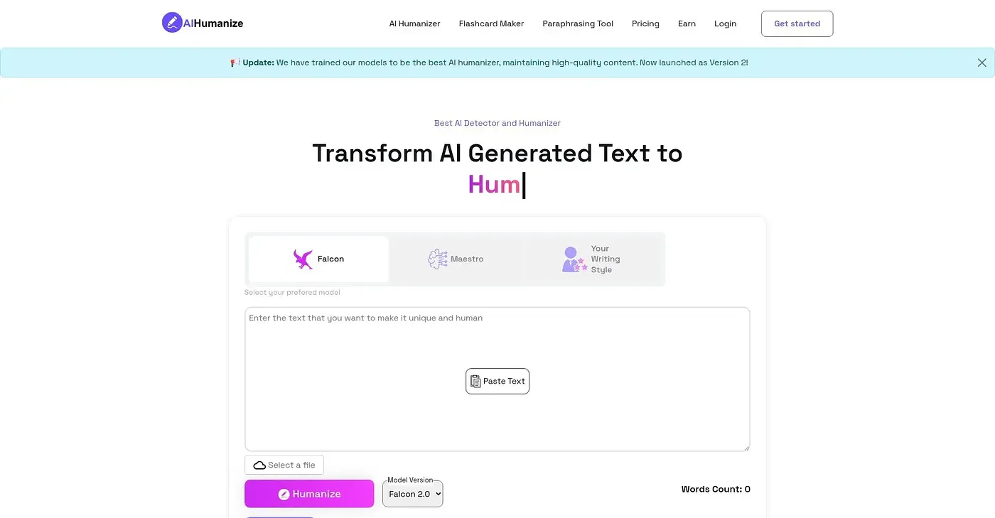 Screenshot of AI Humanize