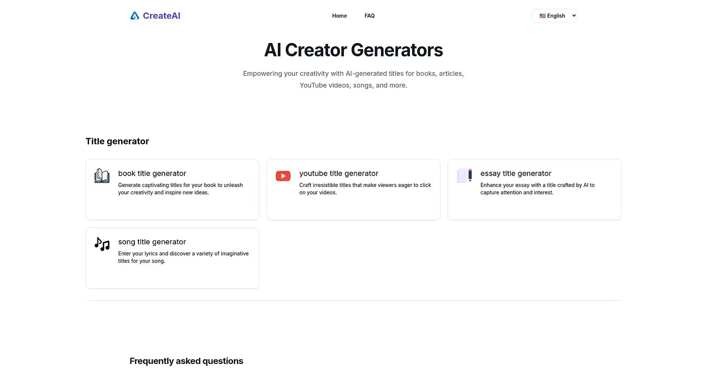 Screenshot of CreateAi