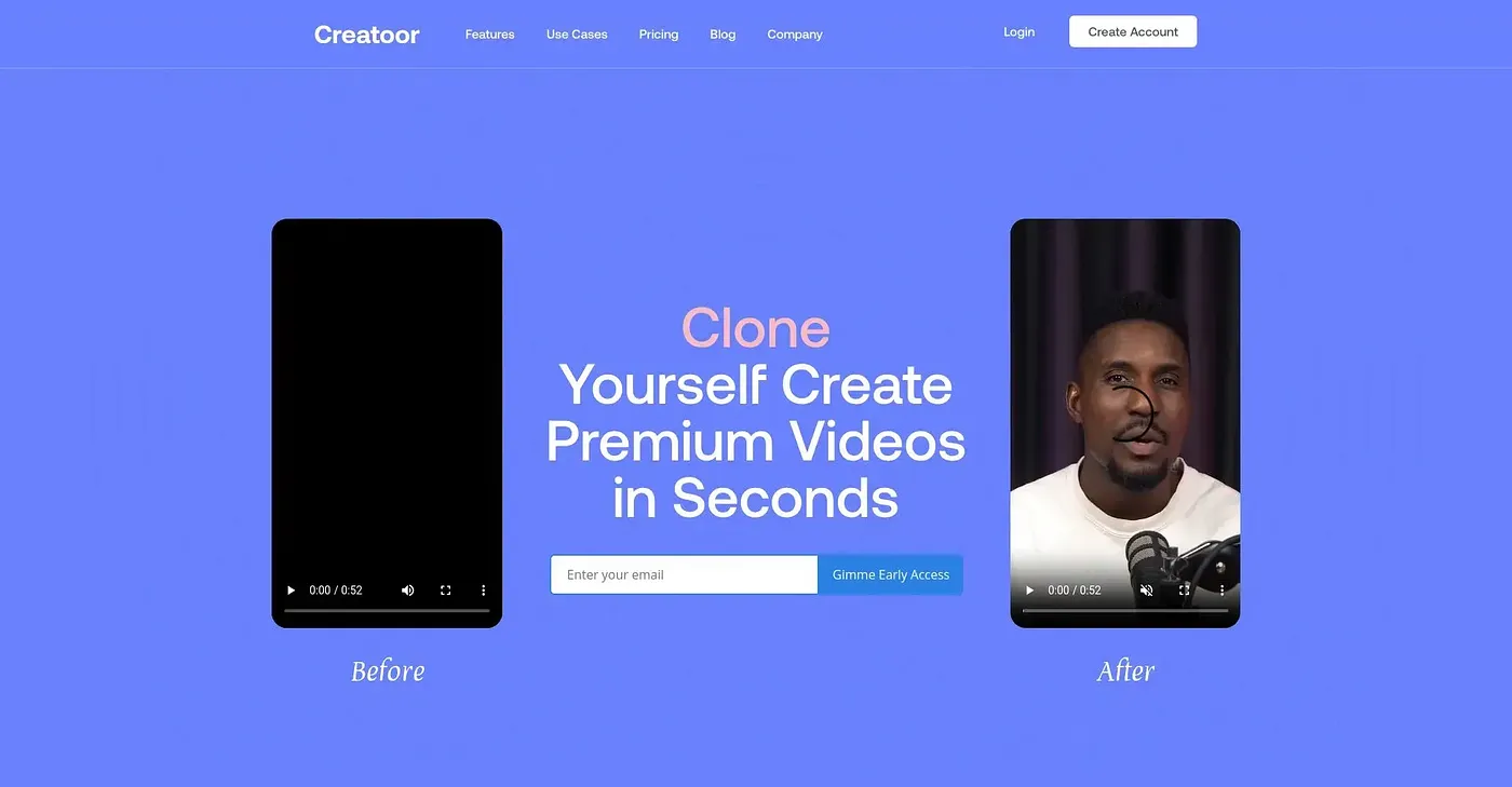 Screenshot of Creatoor AI