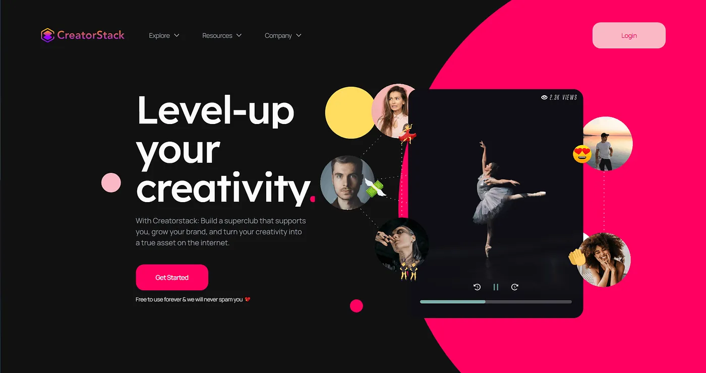 Screenshot of Creatorstack