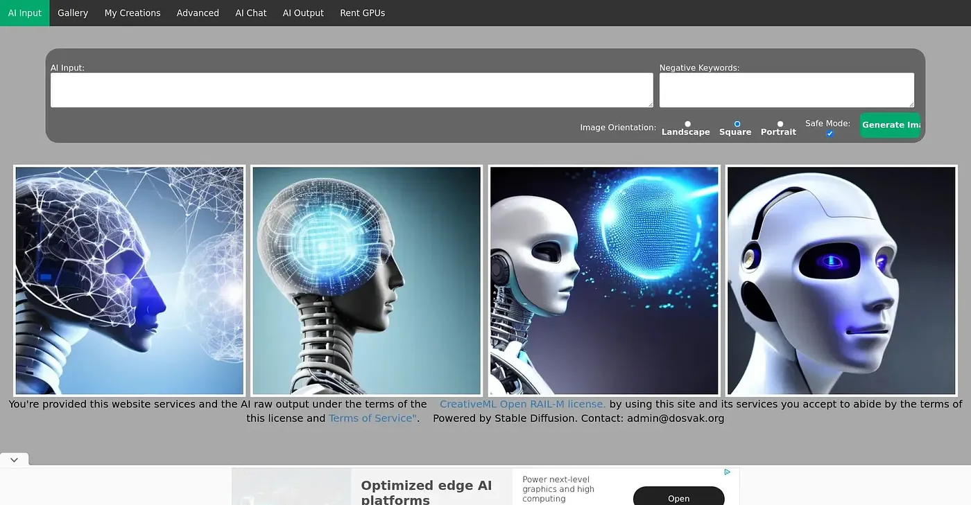 Screenshot of AI Input