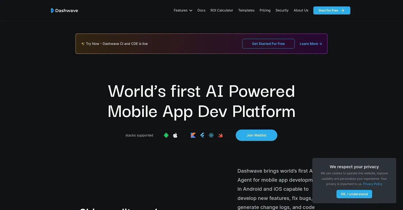 Screenshot of Dashwave