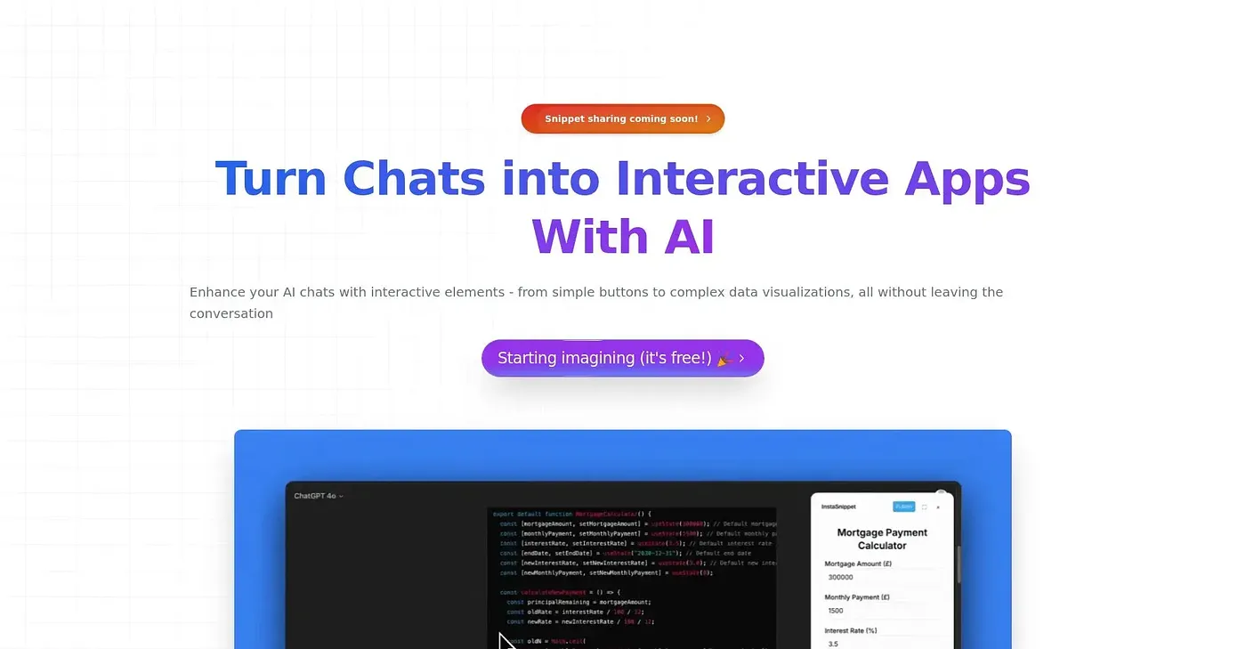 Screenshot of AI InstaSnippet Chrome Extension