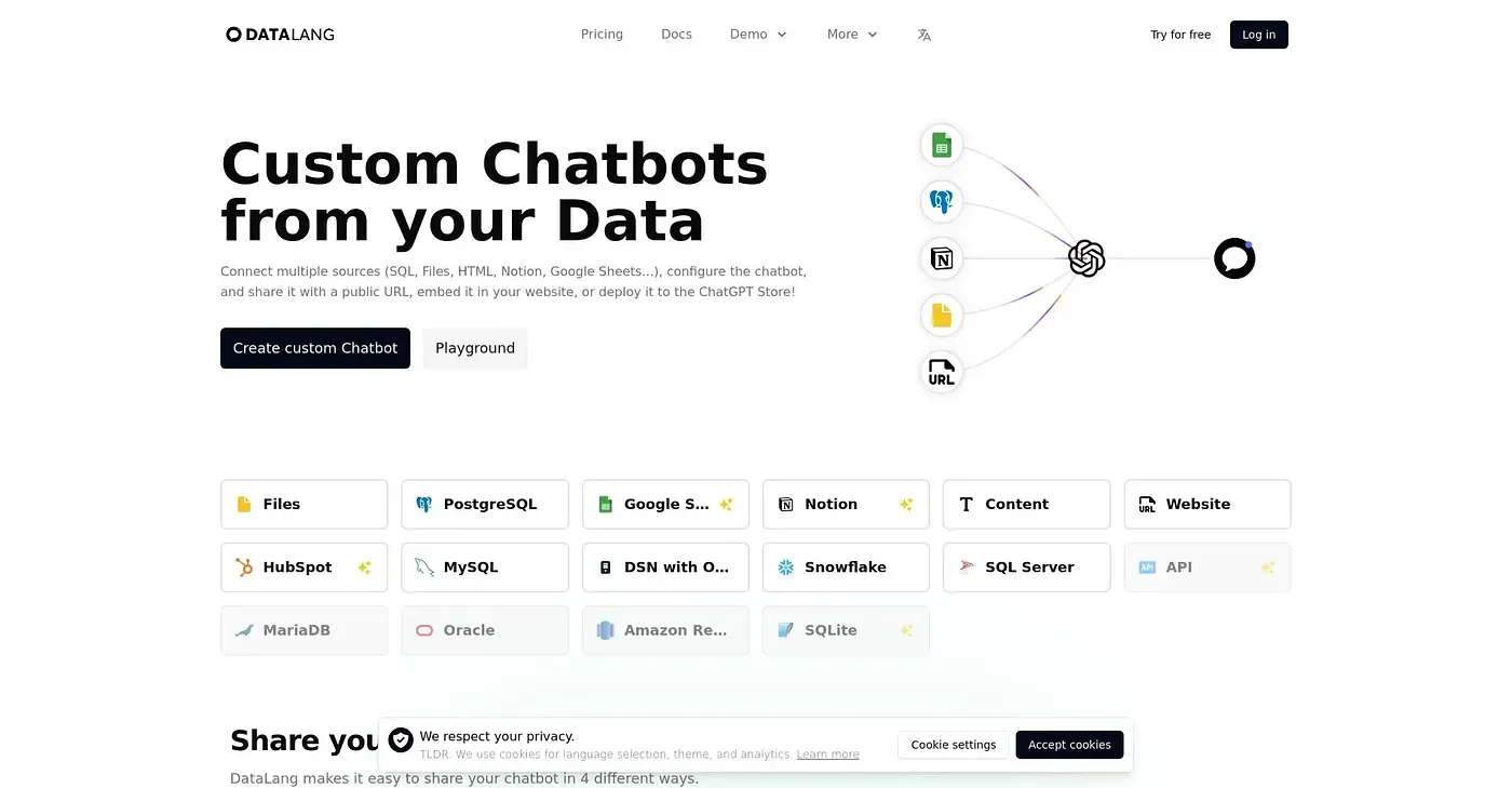 Screenshot of DataLang