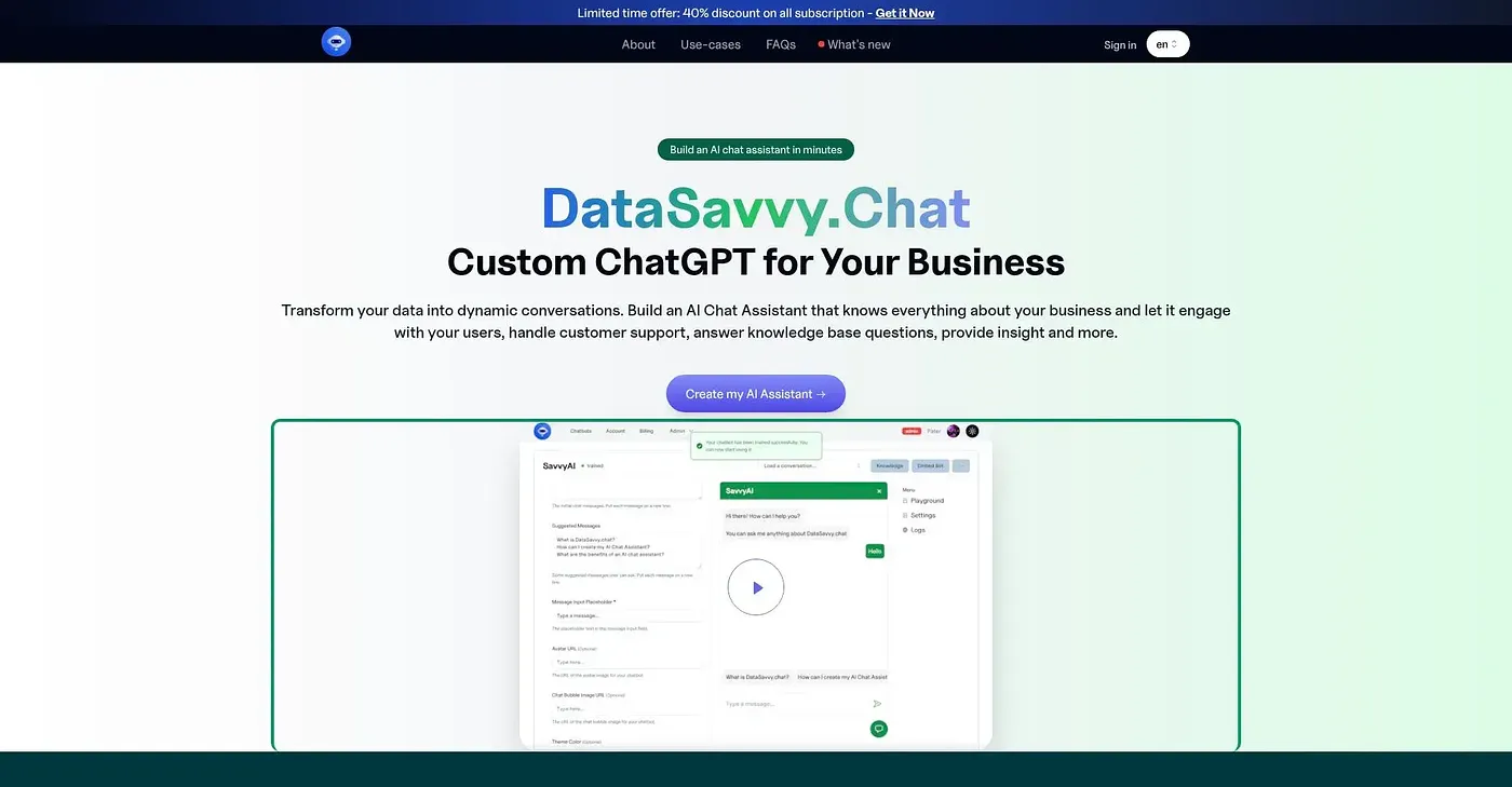 Screenshot of DataSavvy