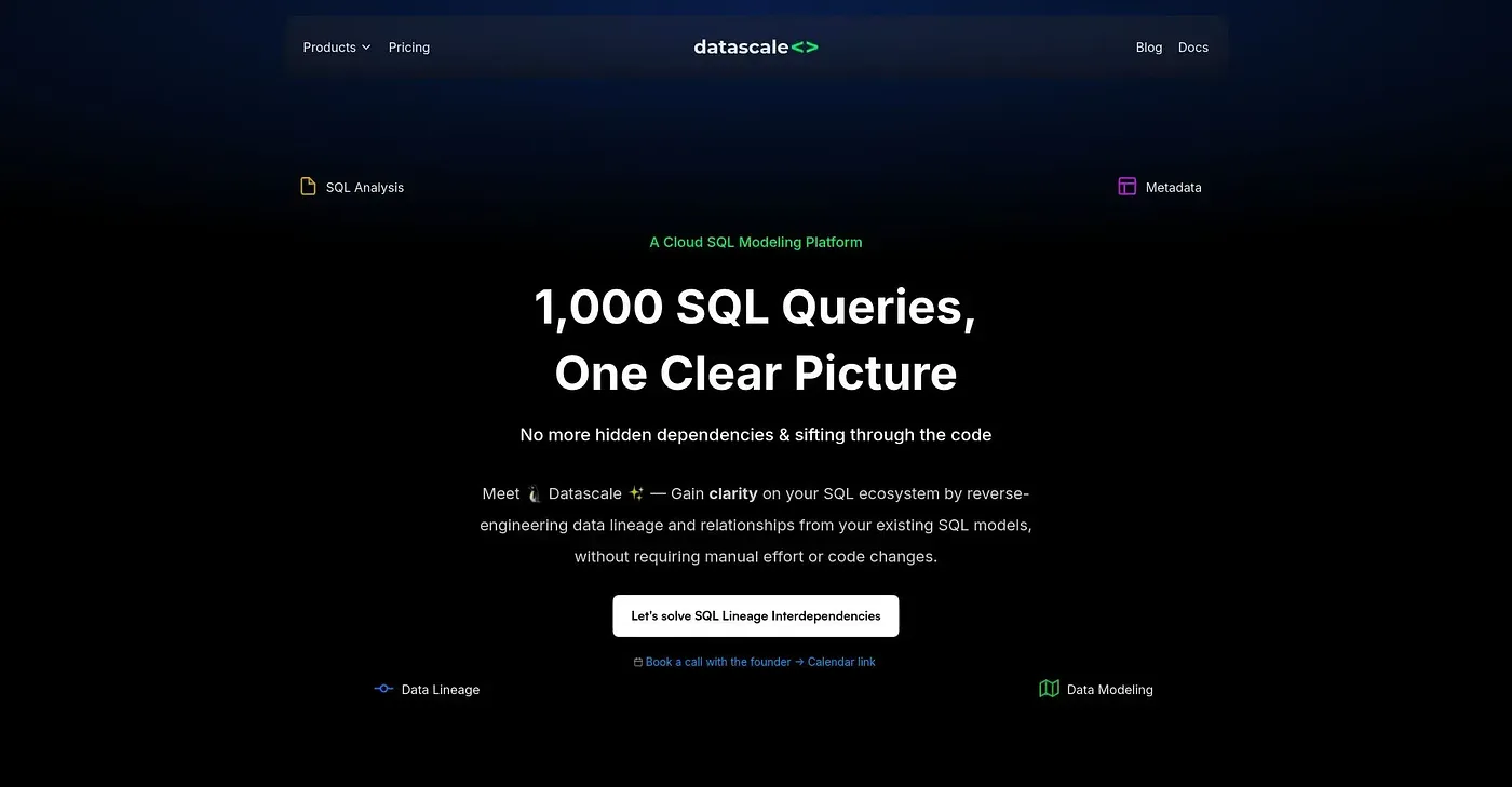 Screenshot of DataScale