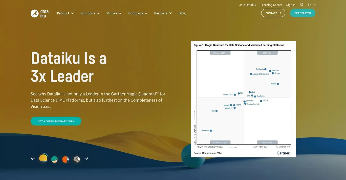 Screenshot of Dataiku