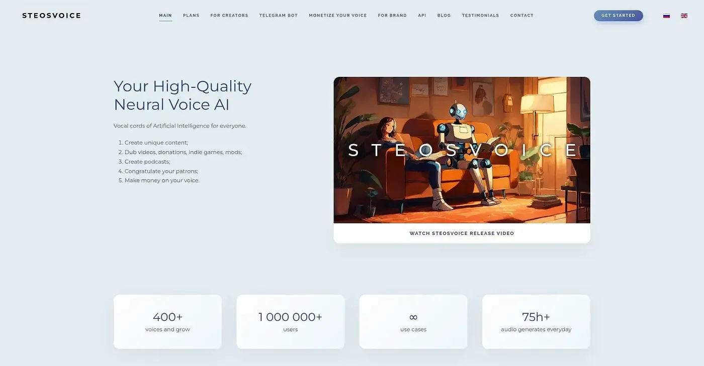 Screenshot of Cybervoice
