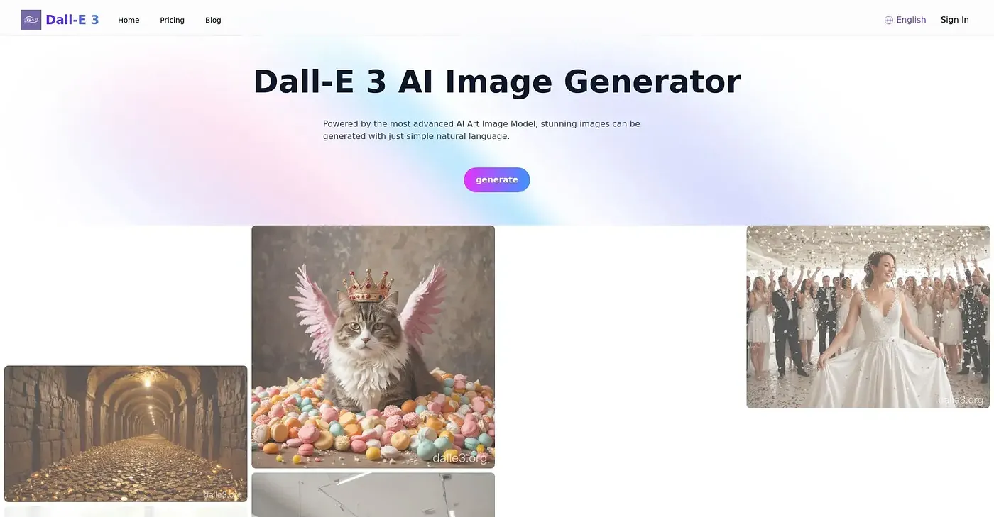 Screenshot of DALL E 3
