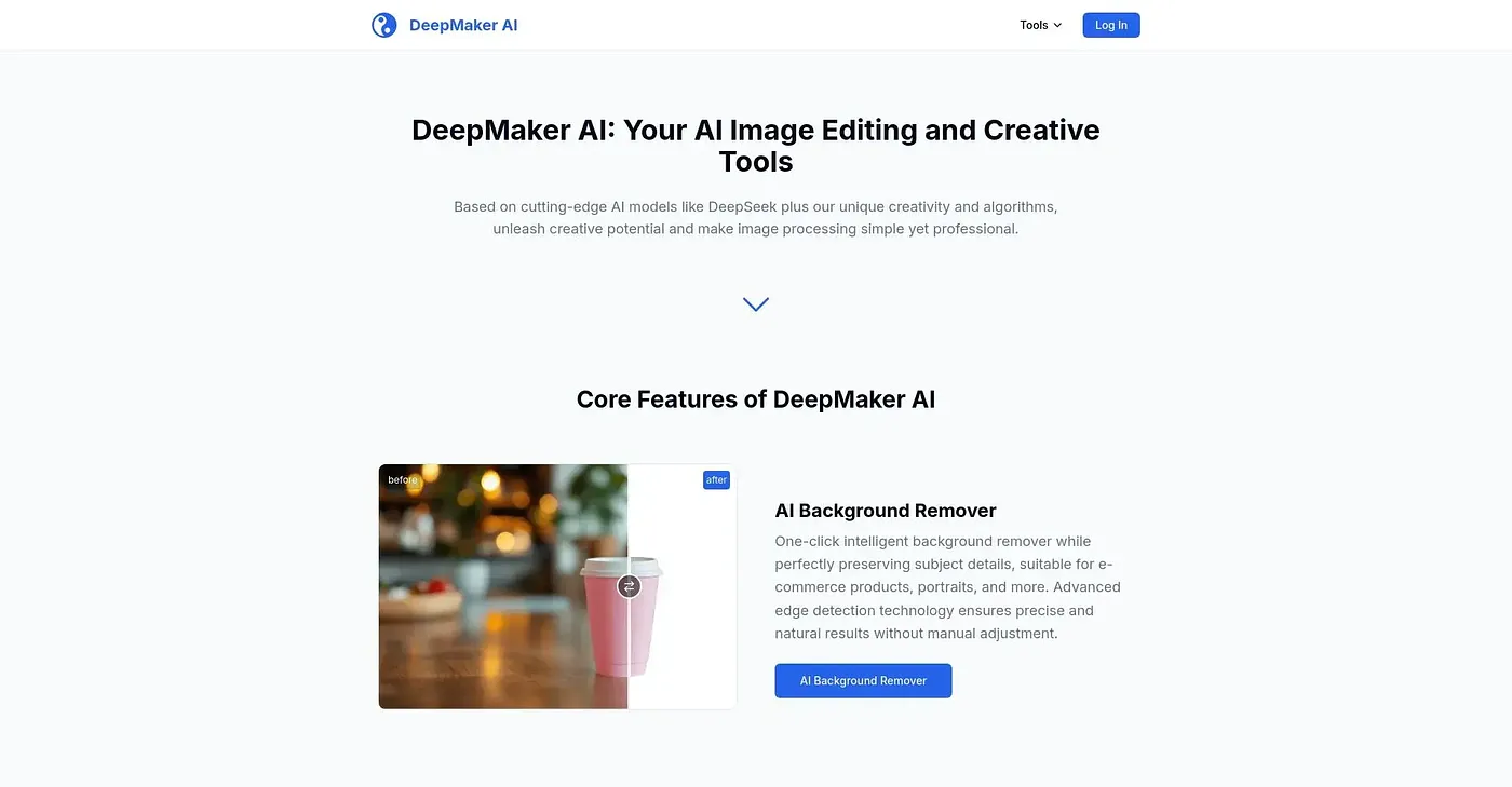 Screenshot of DeepMaker AI