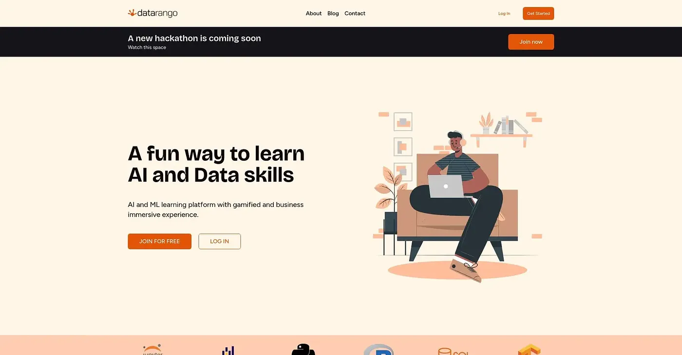 Screenshot of Datarango
