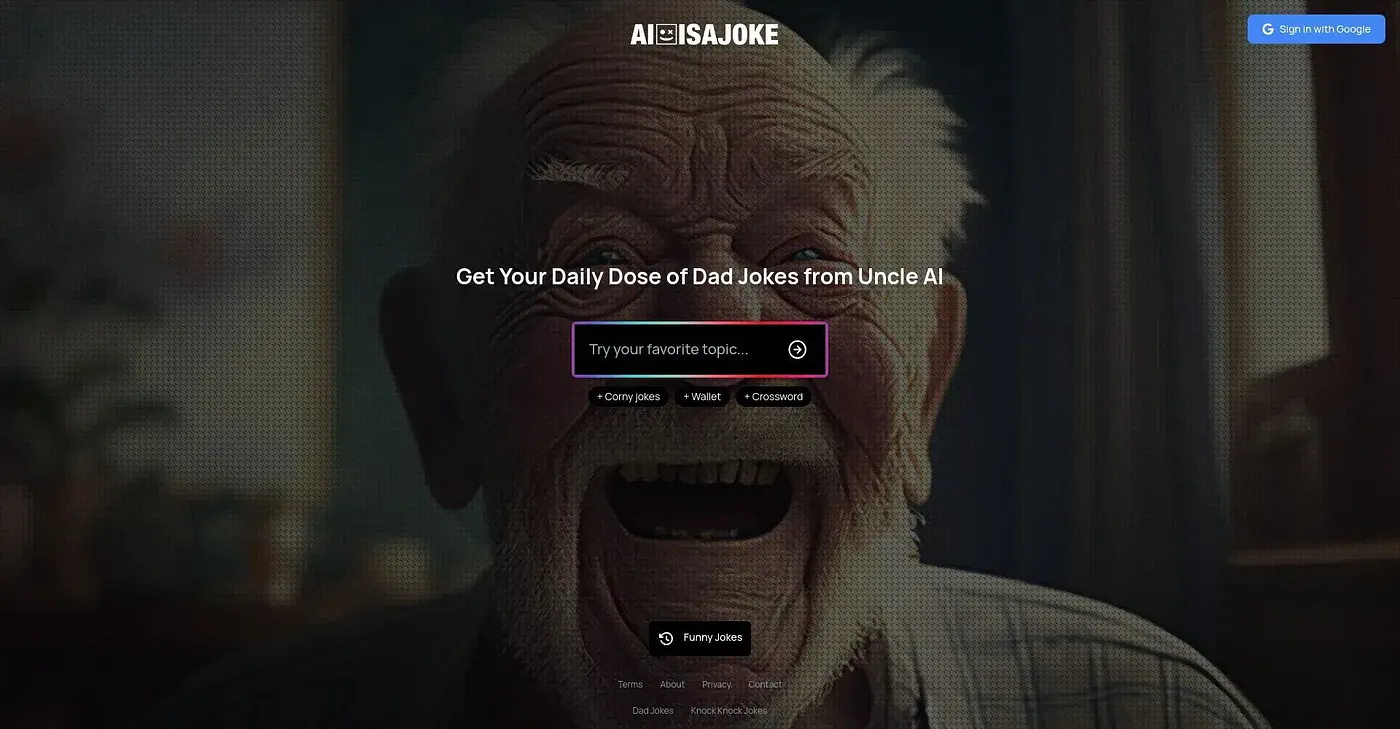 Screenshot of AI Is A Joke
