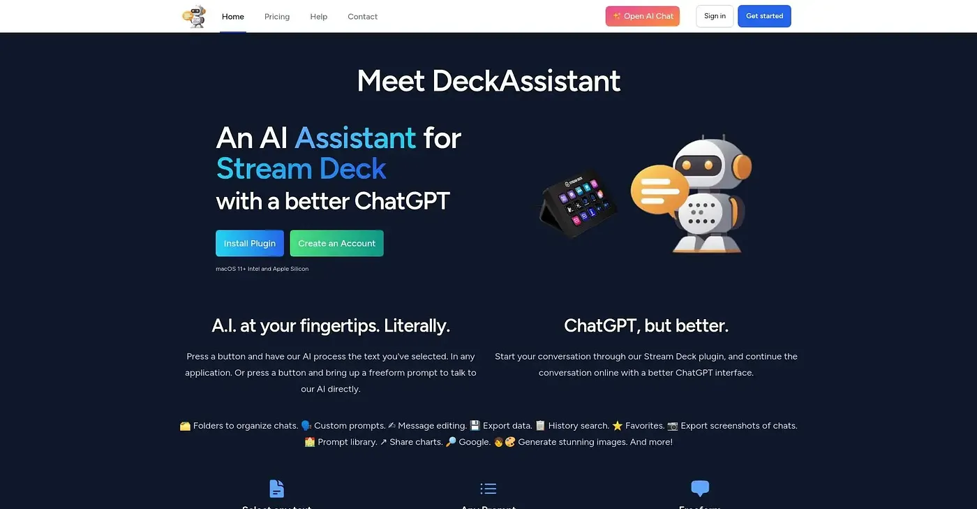 Screenshot of Deck Assistant