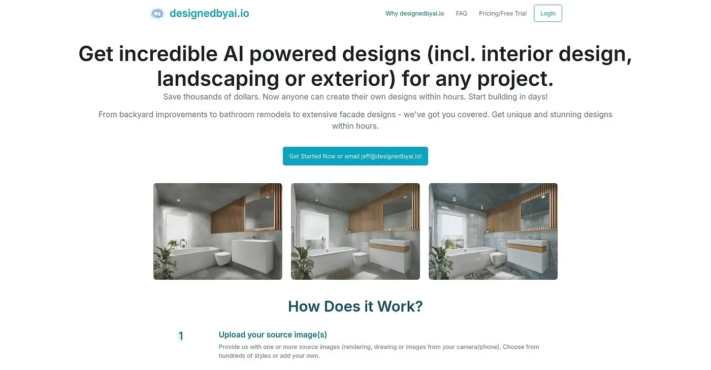 Screenshot of Designed By AI