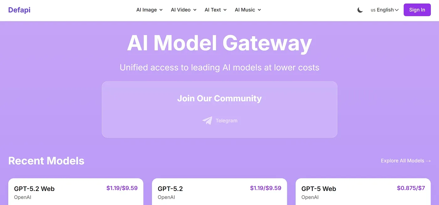 Screenshot of Defapi