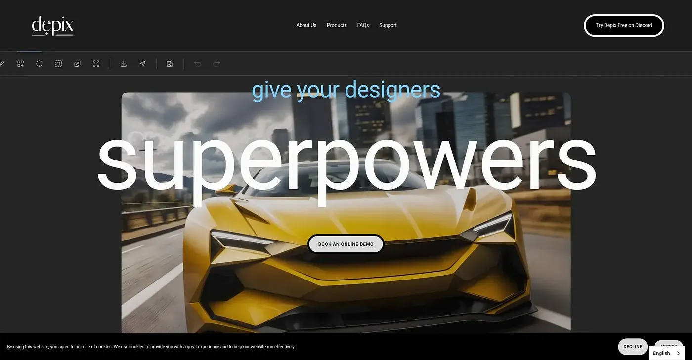 Screenshot of Depix AI