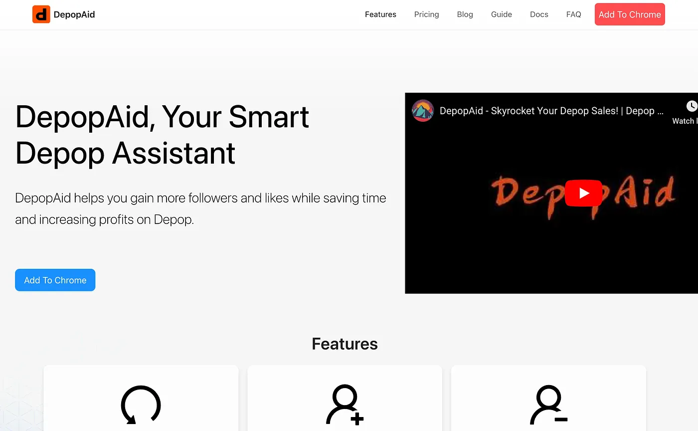 Screenshot of Depopaid